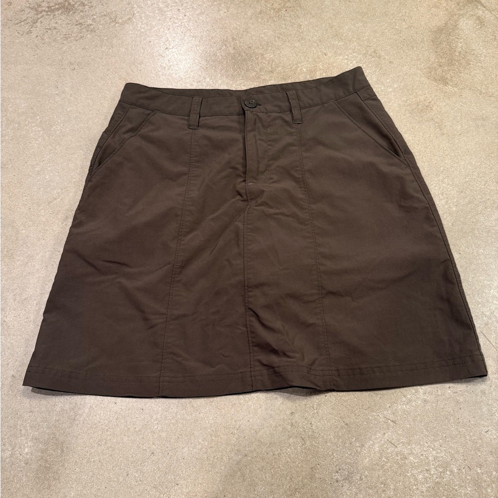🍄 Patagonia Brown Mini A-Line Skirt for Casual Wear